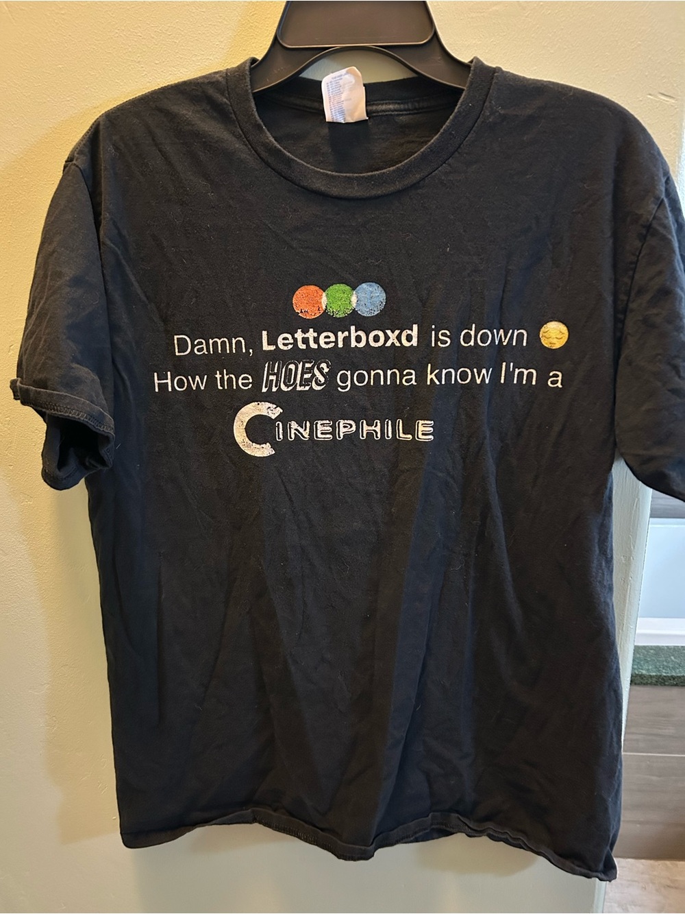 Black Letterboxd 'Cinephile' Graphic Tee